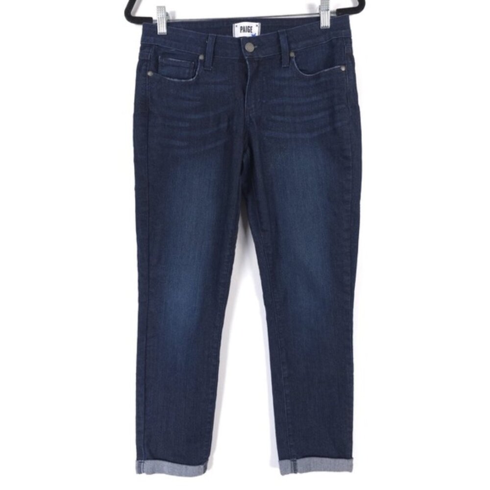 PAIGE KYLIE CROP Roll Up Cuffed Jeans MidRise MADE IN‎ USA TONAL DUNCAN Size 27